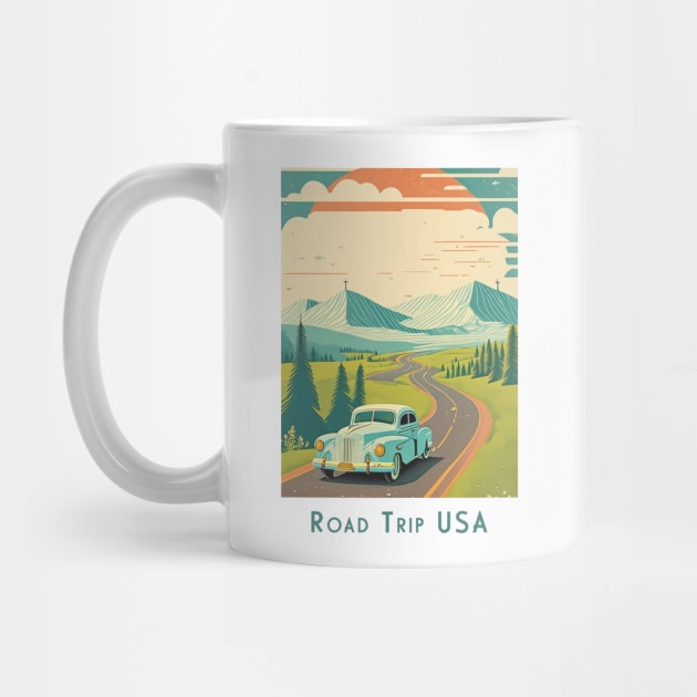 Retro Vintage Road Trip USA by POD24